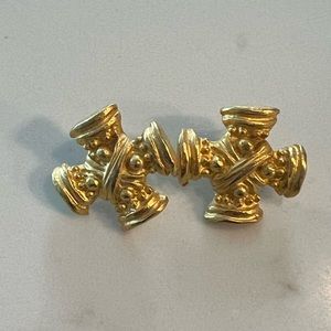 Susan Shaw gold plated earrings